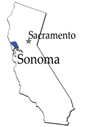 Sonoma Valley Wine Region map